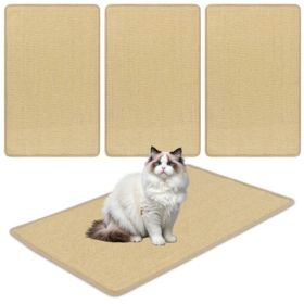 4-Pack 32"x20" Natural Sisal Cat Scratching Mats, Multifunctional Resting & Play Pads For Multi-Cat Households (Option: Defaulttitle)